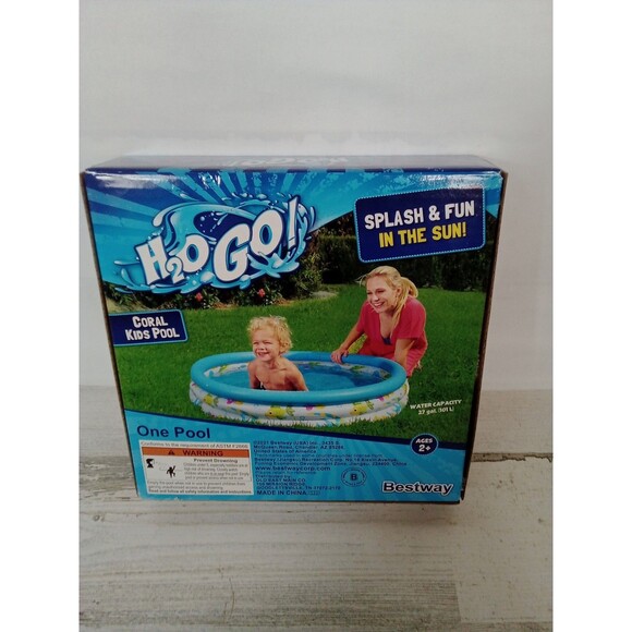 Kids BestWay Round Coral Inflatable Swimming Pool H2O go - Picture 2 of 8